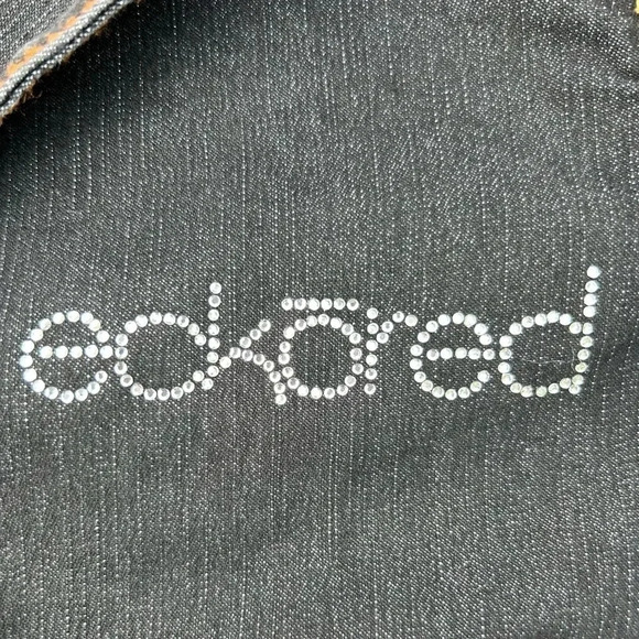 Vintage Y2K Ecko Red Rhinestone Embellished Dark Wash
Denim Jacket Fitted Rare - Picture 4 of 11